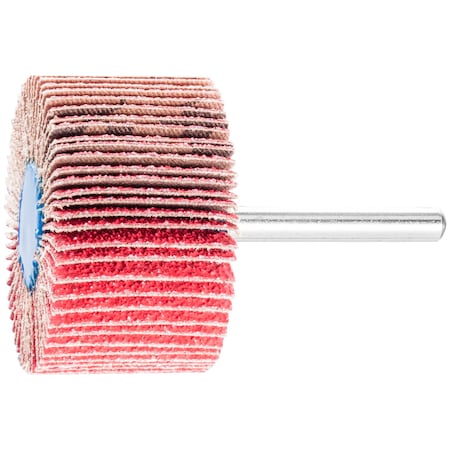 Pferd 2" x 1" Mounted Flap Wheel - 1/4" Shank - Ceramic Oxide - 60 Grit 45290